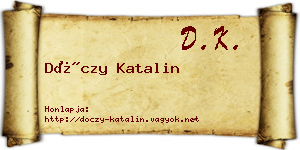 Dóczy Katalin névjegykártya